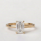 Star design with Emerald Cut Lab Diamond
