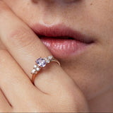 Iris design with Sapphire and Natural Diamonds