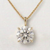 Star design Necklace with Round Lab Diamond