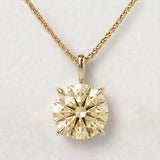 Star design Necklace with Round Cut Fancy Lab Diamond