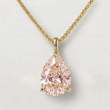 Star design Necklace with Pear Cut Fancy Lab Diamond