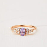Iris design with Sapphire and Natural Diamonds