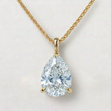 Star design Necklace with Pear Cut Fancy Lab Diamond
