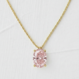 Star design Necklace with Oval Cut Fancy Lab Diamond