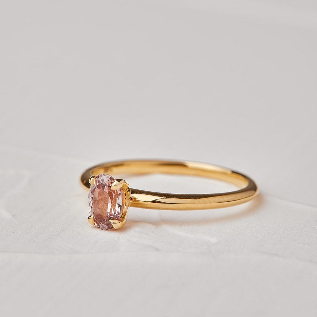 Norit ring with pink sapphire