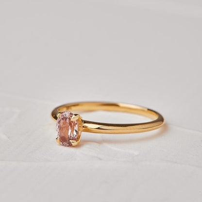 Norit ring with pink sapphire