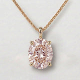 Star design Necklace with Oval Cut Fancy Lab Diamond