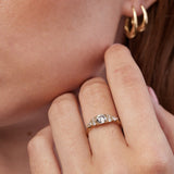 Iris design with Natural Round Diamond