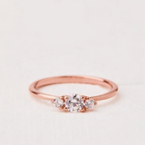 Tulip design with Natural Diamond