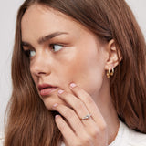 Iris design with Natural Round Diamond