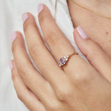 Iris design with Sapphire and Natural Diamonds