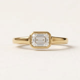Rhine design with emerald cut Lab Diamond