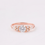 Iris design with Natural Round Diamond