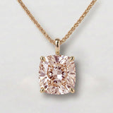 Star design Necklace with Cushion Cut Fancy Lab Diamond