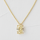 Star design Necklace with Oval Cut Fancy Lab Diamond