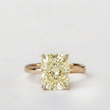 Star design with Cushion Cut Fancy Color Lab Diamond