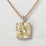 Star design Necklace with Cushion Cut Fancy Lab Diamond