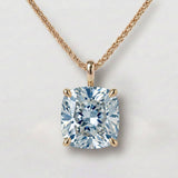 Star design Necklace with Cushion Cut Fancy Lab Diamond