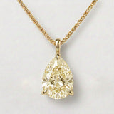 Star design Necklace with Pear Cut Fancy Lab Diamond