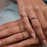 Kingfisher design with Four Sapphire