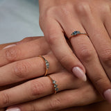 Kingfisher design with Four Sapphire