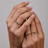 Kingfisher design with Four Sapphire