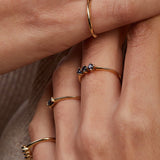 Kingfisher design with Four Sapphire