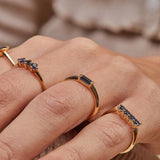 Kingfisher design with Four Sapphire