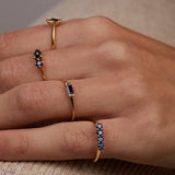 Kingfisher design with Four Sapphire