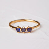 Kingfisher design with Four Sapphire