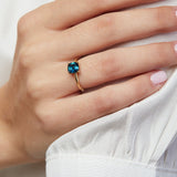 Hyacinth design with Sapphire