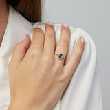 Nymph design with Sapphire and Natural Diamonds