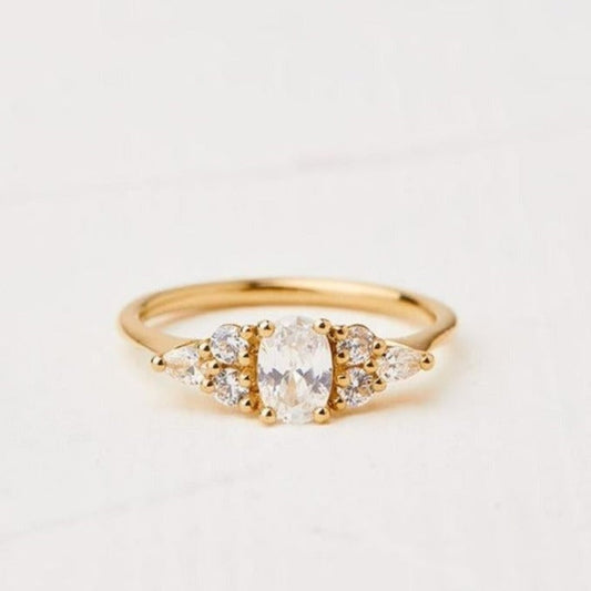 Lab diamond engagement ring total 0.65 carat - ready to ship