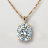 Star design Necklace with Oval Cut Fancy Lab Diamond