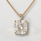 Star design Necklace with Cushion Cut Lab Diamond