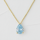 Star design Necklace with Pear Cut Fancy Lab Diamond