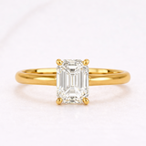 Star design with Emerald Cut Lab Diamond