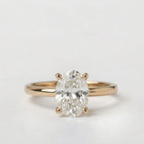 Star design with Oval Cut Lab Diamond