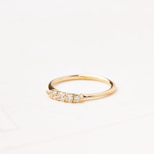 Gold ring and natural diamonds, Duchifat model