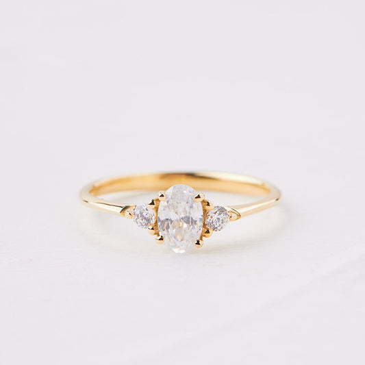 Monet ring set with 0.60 carat lab diamonds