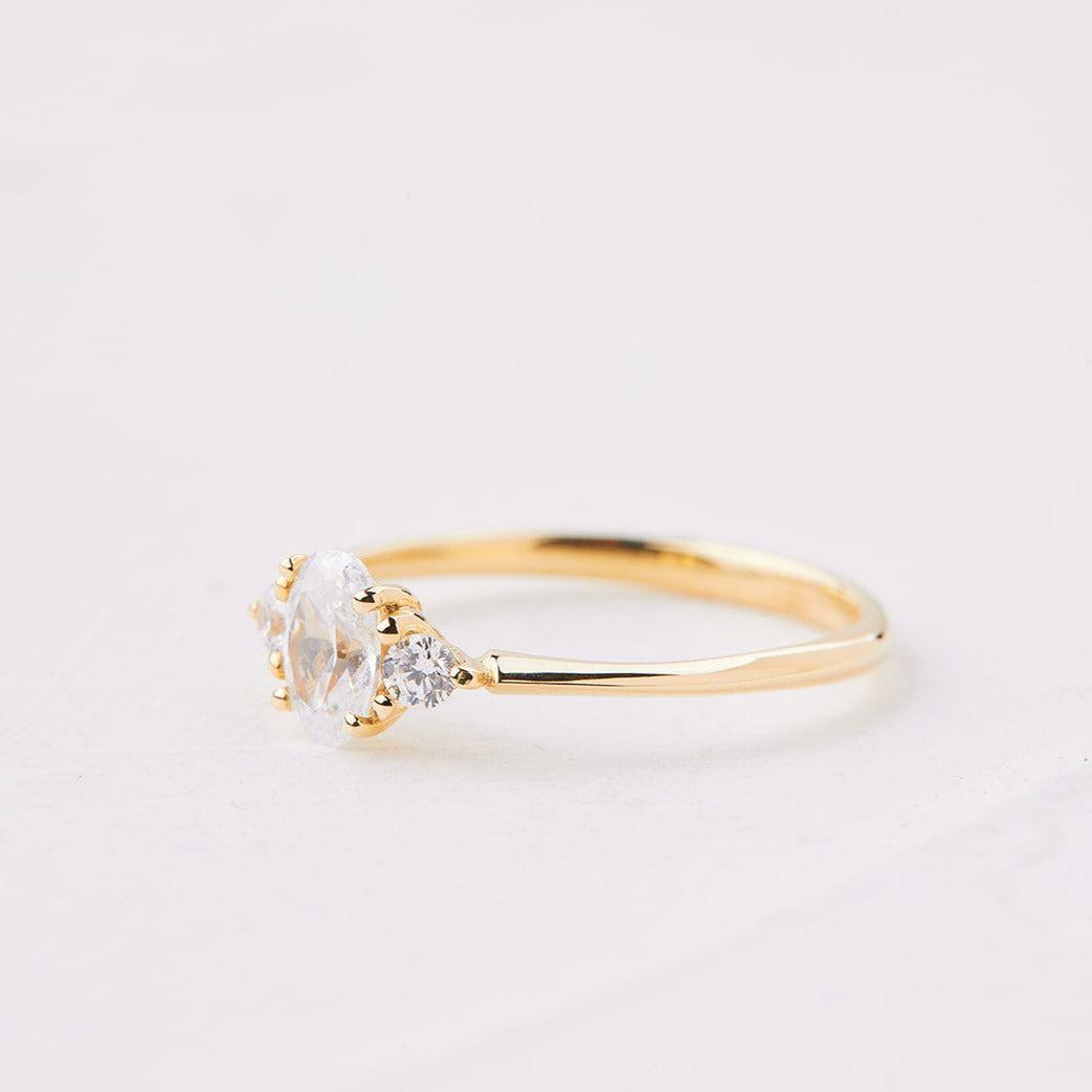 Monet ring set with 0.60 carat lab diamonds