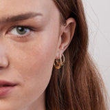 Pear design earring made of gold