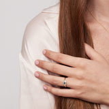 Matisse design with Four Lab Diamonds and Sapphire