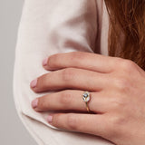 Matisse design with Four Lab Diamonds and Sapphire