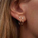 Almond design earrings with pear lab diamonds