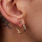 Gold oat earrings