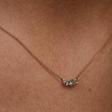 Anemone design set With Blue & Green Sapphires