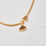 Gold Necklace with Cyclamen Bracket