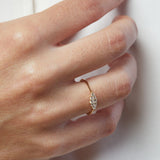 Forest Orchid design with Natural Diamonds