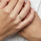 Orchid design with Natural Diamonds